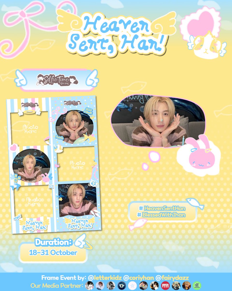 J6URNAL's tweet photo. — ♡ ໒꒱ ☁
𝗣𝗵𝗼𝘁𝗼𝗯𝗼𝗼𝘁𝗵 birthday event for 𝗟𝗲𝗲𝗵𝗮𝗻
by @letterkidz @coriyhan @fairydazz
໒꒱ @selfietimeid 18 - 31 Oct
check pic to see the locations!
♡ sent from heaven, stayed in hearts
#HeavenSentHan
#BlessedWithIhan https://t.co/LeGdDIsxBm