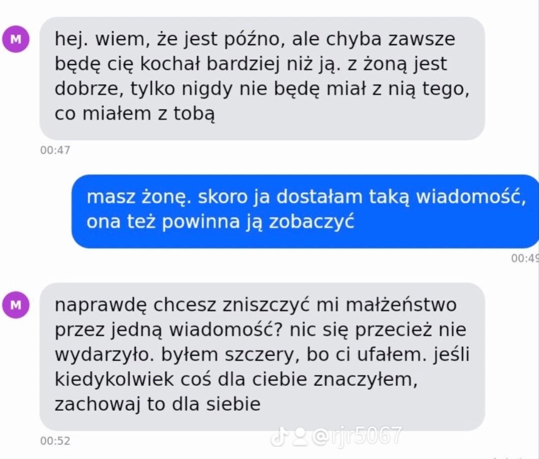 JRJ_95TT's tweet photo. O 00:47 wyznaje mi miłość, a o 00:52 robi ze mnie winną rozpadu swojego małżeństwa. XDD Dziewczyny, wysłałybyście screeny jego żonie? 

#zdrada #zwiazki #relacje #toksycznerelacje #storytime https://t.co/NF67ALBHqD