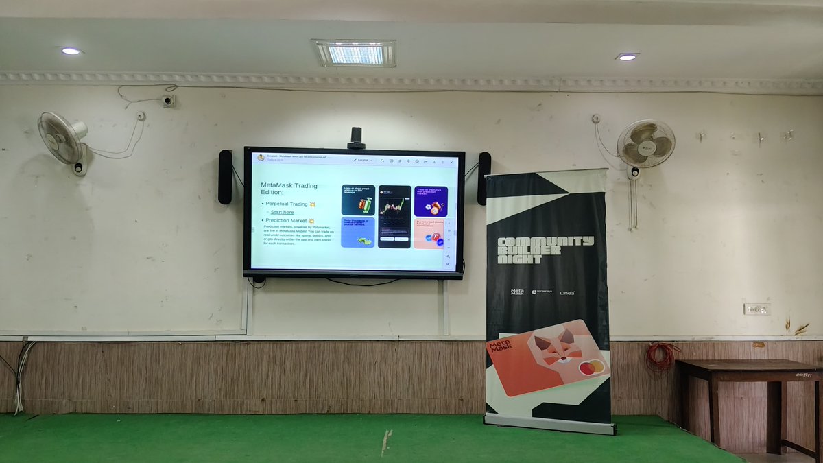 STiwari67035's tweet photo. Had an amazing experience at the MetaMask event🚀
It was a great opportunity to learn more about Web3, blockchain, and the evolving world of decentralized technology.

@francescoswiss
@MetaMask
@Om_patil2705
@og_guild
@VidishaWeb3
@SomThakur0407
@Mr_DevanshPatel https://t.co/ZBJ6HoiSQG