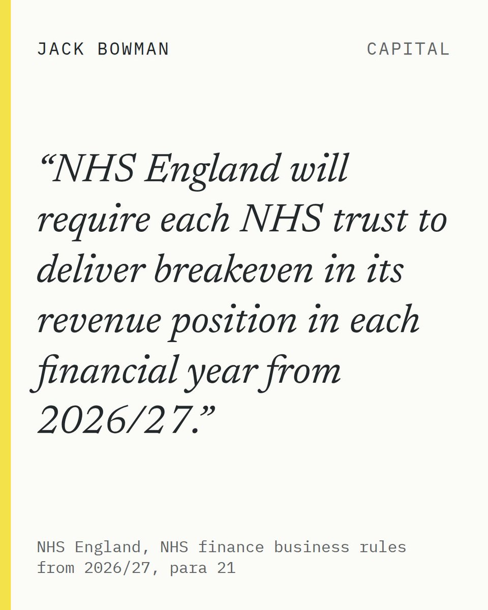 JackBowman's tweet photo. Every NHS Trust now has to break even on its own. Most of their suppliers haven’t noticed yet.

197 of 221 NHS bodies had a Board paper mentioning a deficit in the first half of the year.

Suppliers, is your pitch still cost neutral? #NHS  #NHSInnovation #HealthTech https://t.co/eJAFADqEpZ