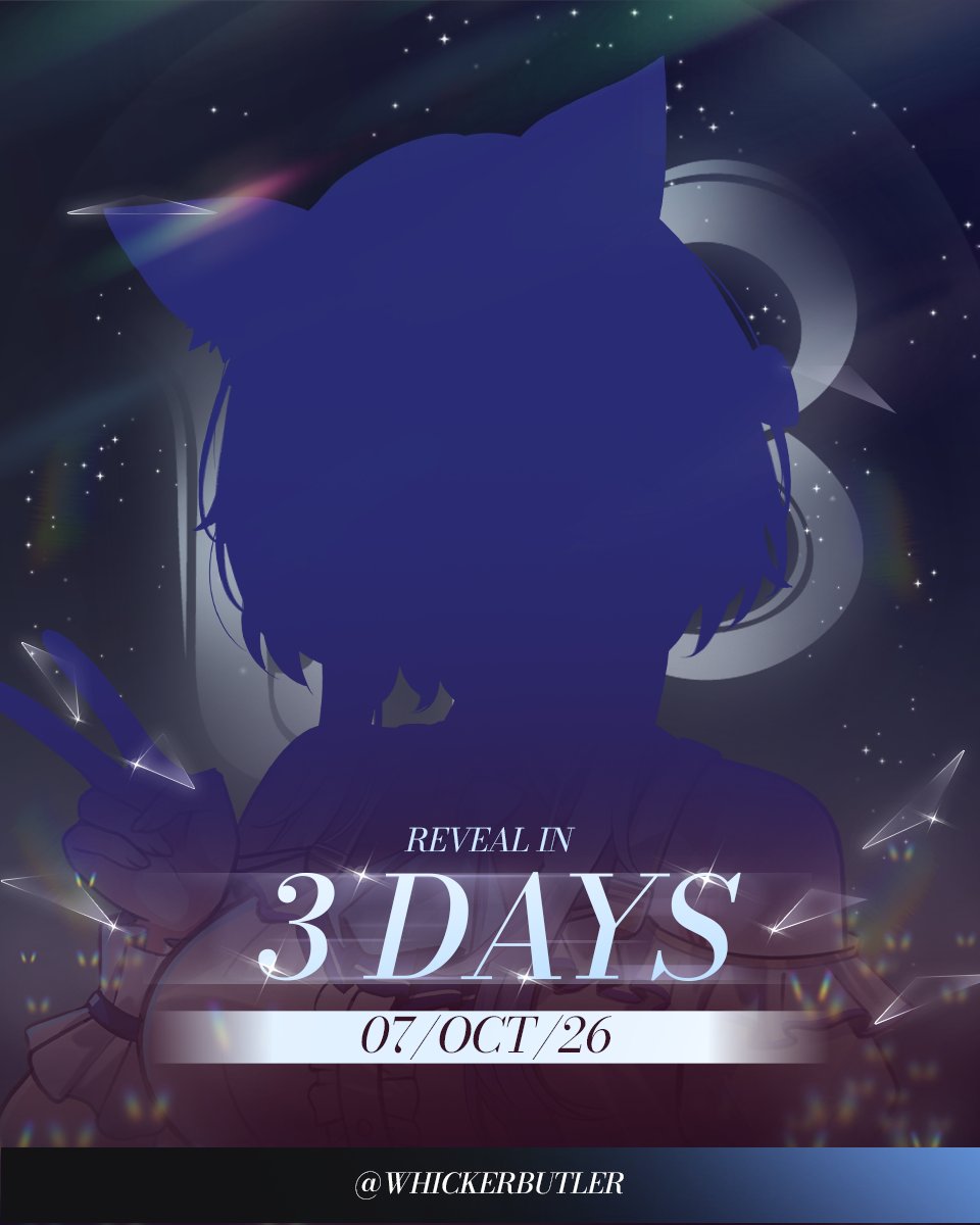 WhickerButler's tweet photo. 3 days until we meet! ✦  

Kenalan dulu yuk sama salah satu talent GEN 2 kita!
Jangan lupa mampir dan follow akunnya ya!

#zweilux #whickerbutler #gen2 https://t.co/gmklVhI7nq