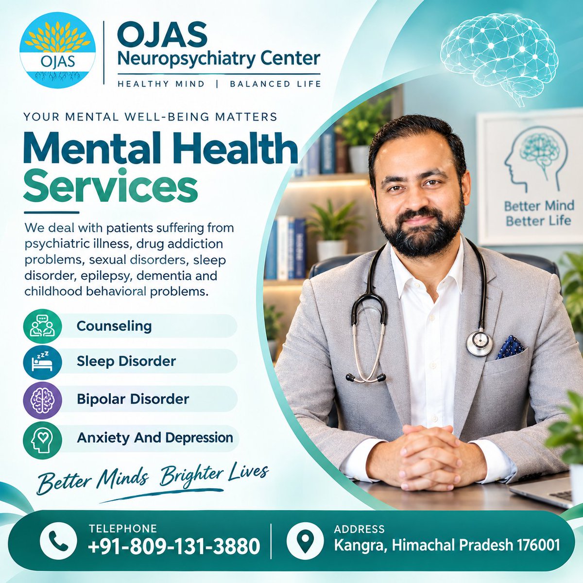 ojasnpc's tweet photo. Mental Health Services – OJAS Neuropsychiatry Center
Mental health is an important part of overall well-being. Mental health services provide professional support for conditions such as anxiety, depression,and other psychiatric concerns.
https://t.co/cZWGu6gwMX
#MentalHealthCare https://t.co/8CVsfubJ7U