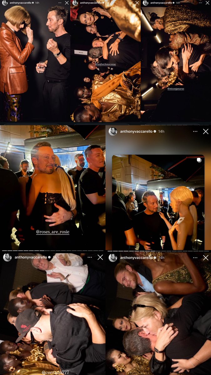 urnumberones's tweet photo. บุคคลทั้ง 6 คนที่ Anthony Vaccarello เลือกลง IG Story และแท็กถึง ล้วนมีความเชื่อมโยงกับตัวเขาและ Saint Laurent ในแง่มุมที่แตกต่างกัน

1.Corrado De Biase นักออกแบบรองเท้าที่ออกแบบรองเท้าให้กับคอลเล็กชั่นทั้งผู้หญิงและผู้ชายของ Saint Laurent
2.Nathalie Canguilhem ผู้กำกับภาพยนตร์และโฆษณาที่มีผลงานร่วมกับ Saint Laurent
3.Fanfan Bouscasse บุคคลในแวดวงแฟชั่นที่มีความสนิทสนมกับ Anthony Vaccarello
4.Mica Argañaraz นางแบบระดับโลกที่มีผลงานร่วมกับ Saint Laurent มาอย่างยาวนาน
5.Anna Wintour อดีตบรรณาธิการบริหาร Vogue สหรัฐอเมริกา และหนึ่งในบุคคลผู้ทรงอิทธิพลที่สุดในวงการแฟชั่นระดับโลก
6. #ROSÉ Global Brand Ambassador คนแรกและคนเดียวของ Anthony Vaccarello ที่ Saint Laurent

คุณเป็นใครและฉันเป็นใครมากกกกกกกกกกก แล้วลงสองสตอรี่เลยอะ ไปแชร์จากไอจีมารูปนึง ลงเองอีกนรูปนึง เข้าใจแล้วว่ารักและสนิทกันมากจริง ๆ คนที่เลือกมาเองกับมือ ฉันจะร้องงง