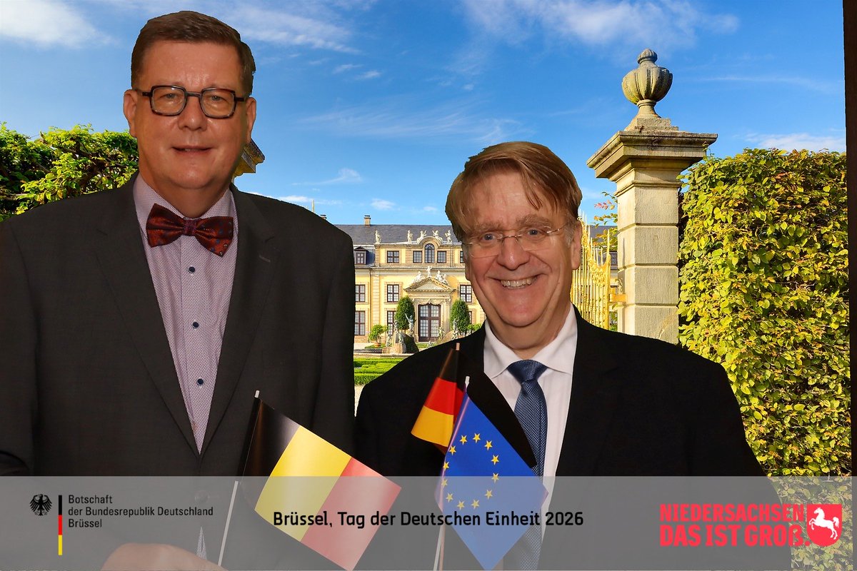 PascalHeyman's tweet photo. Große Feier zum Tag der Deutschen Einheit 2026 in der Deutschen Botschaft in Brüssel. Belgien 🇧🇪 und Deutschland 🇩🇪 pflegen hervorragende bilaterale Beziehungen. Vielen Dank, @DBoBruessel. https://t.co/6ovBMAYKfh