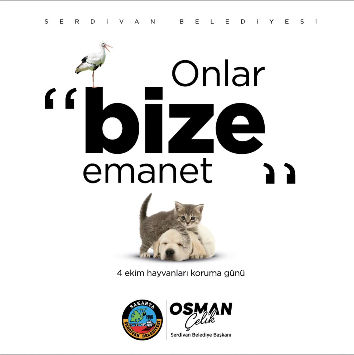 osmancelikSRD's tweet photo. Onlar bize emanet edildi.

Binlerce yıldır aynı ortamı paylaşıyoruz. Her şeyin bir çözümü, her sorunun bir yolu vardır.

Bizler de hem hemşehrilerimizin güvenliğini hem de sahipsiz hayvanlarımızın sağlıklı bir yaşam sürmesini gözeterek geçtiğimiz aylarda Sahipsiz Hayvanlar Bakımevimizi tamamladık.

Şimdi ise yeni bir adım atıyor, sahiplendirme çalışmalarımızı başlatıyoruz. Hemşehrilerimizi de bu sürece dahil olmaya davet ediyoruz.

#HayvanlarıKorumaGünü
