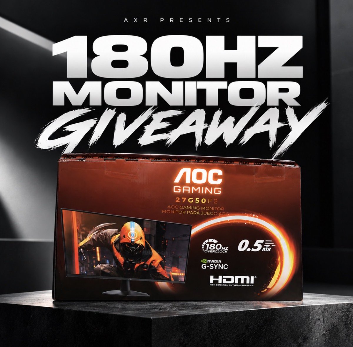 AXR_HQ's tweet photo. WE’RE BACK. 🖤

To celebrate the return of AXR, we’re giving away a 180Hz Gaming Monitor.

To enter:
• Follow @AXR_HQ 
• Like + Repost
• Tag 2 friends

Winner drawn October 18.

Good luck. 🤝 https://t.co/F9BXBqjuDY