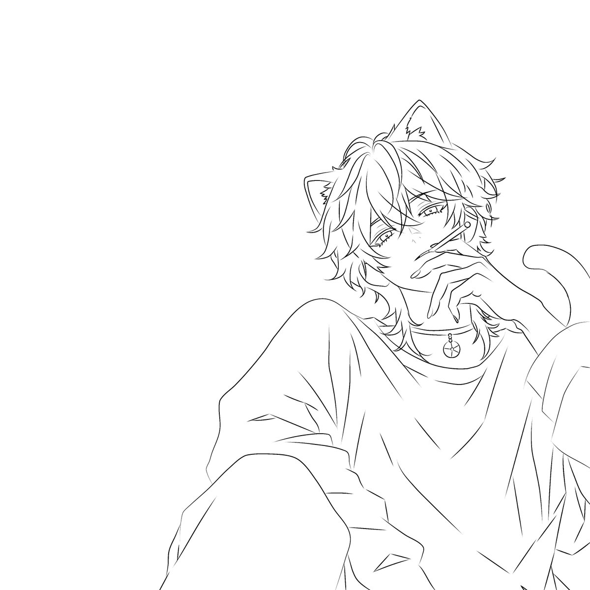cd8bry's tweet photo. いつもと違う感じの絵柄だし描いたことない構図でドキドキしながら描いてる‼️
イケイケお兄さんにしていきますよ〜🎶 https://t.co/HLHZhhdYuB
