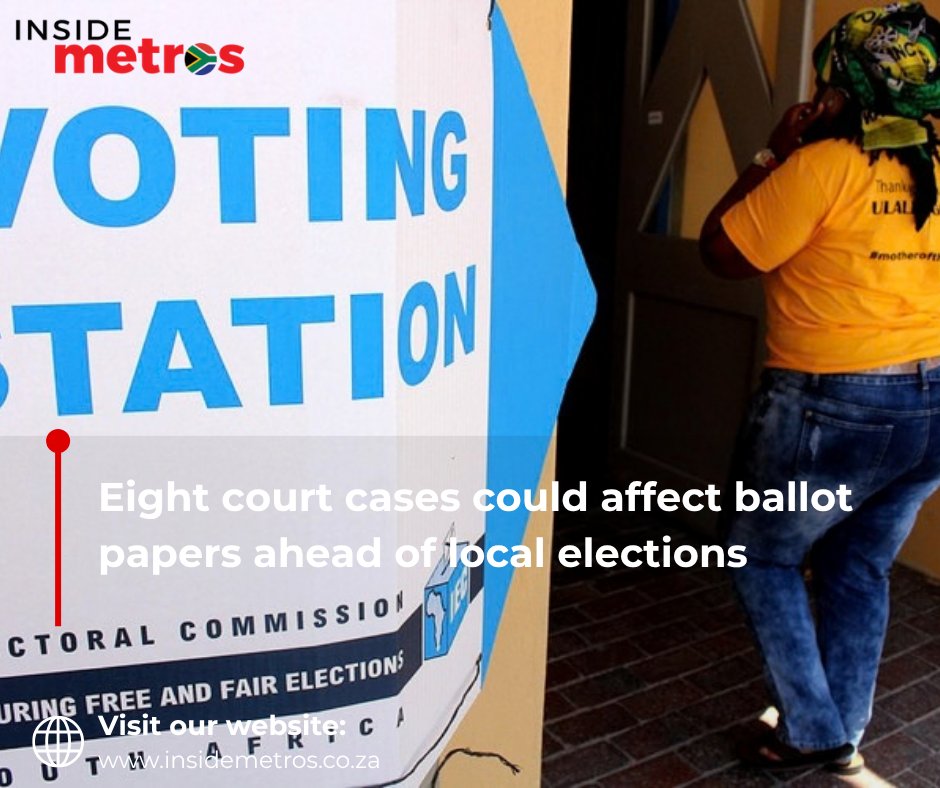 insidemetrosza's tweet photo. Legal challenges of eight course cases could have an impact on ballot papers and upcoming local government elections.
Read full story on https://t.co/gbDm7VWP37
#localgovernmentelections #ballotpapers #legalchallenges #southafricannews #InsideMetros https://t.co/h4oFbP9KOw