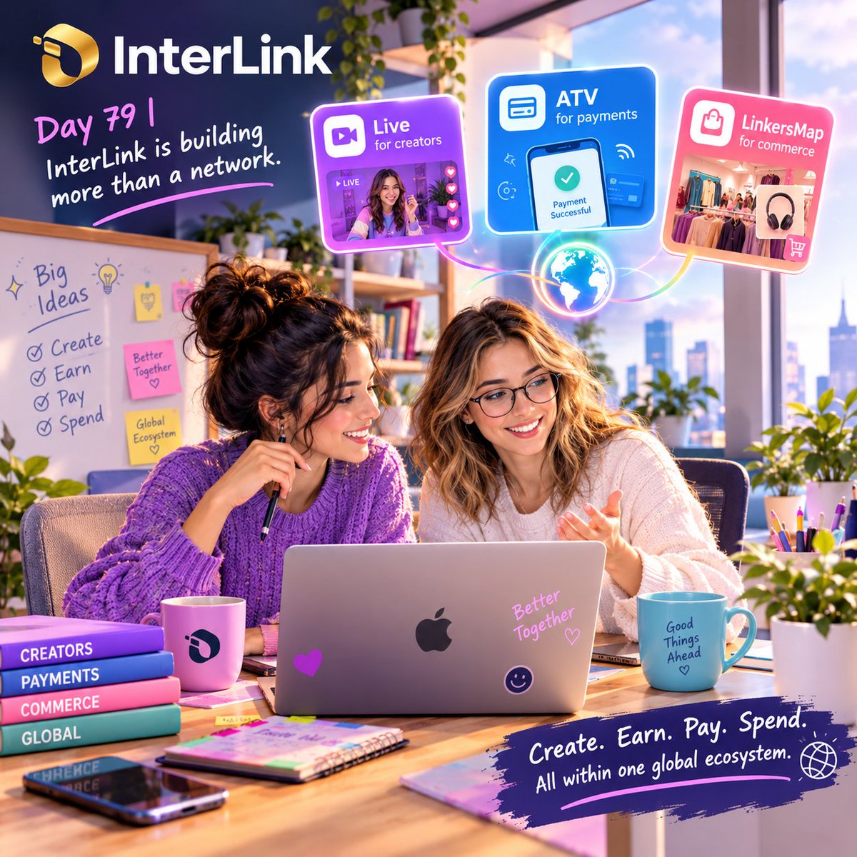 VMlki19267's tweet photo. 🚀 Day 79 | InterLink is building more than a network.

🎥 Live for creators
💳 ATV for payments
🛍️ LinkersMap for commerce

Create. Earn. Pay. Spend.
All within one global ecosystem. 🌍
#interlink 
#ITLG
#ITL https://t.co/ASldyDm0wo