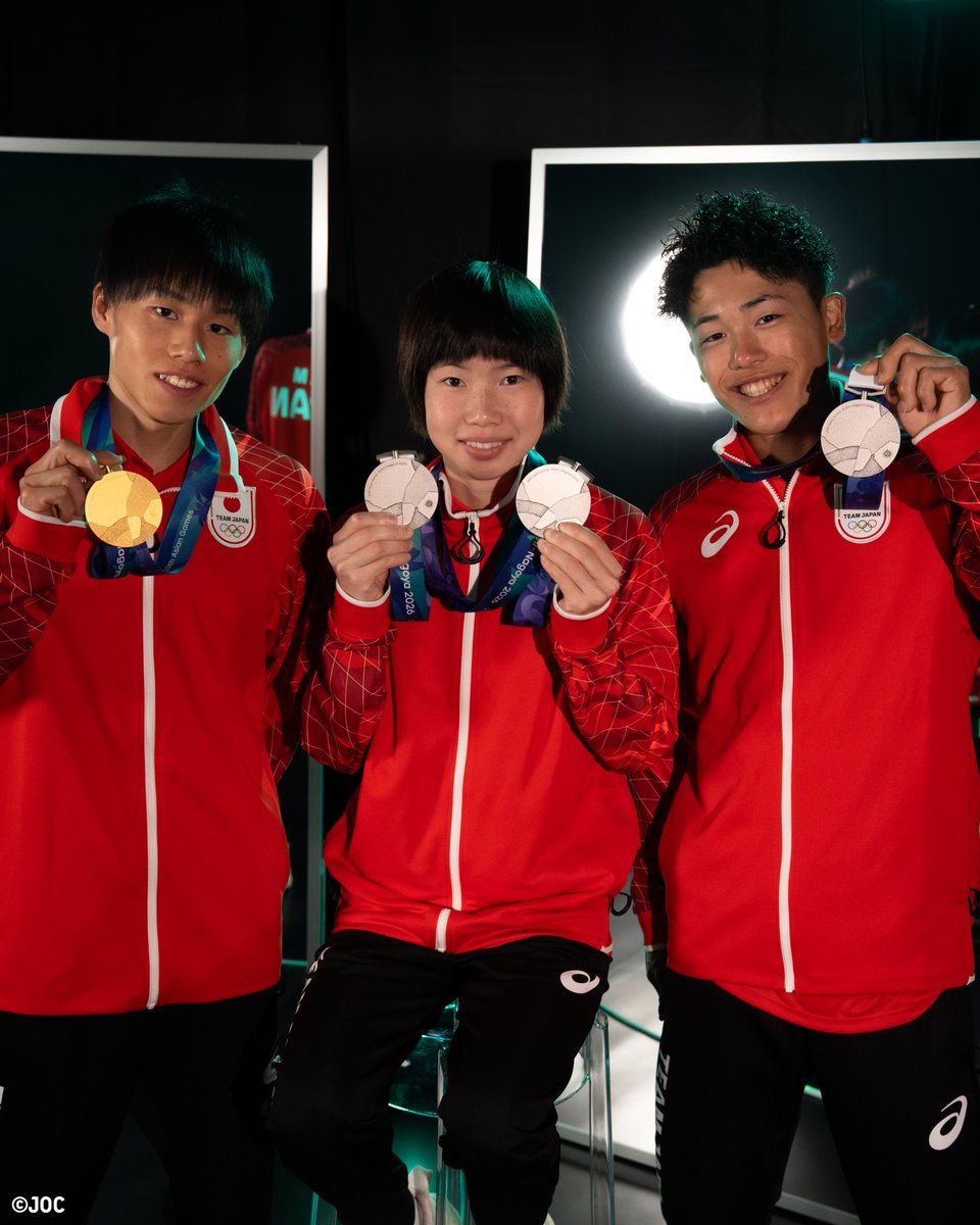 TeamJapan's tweet photo. Portrait📷

#愛知名古屋2026 🇯🇵
スポーツクライミング
鈴木音生 選手
森秋彩 選手
吉田智音 選手

#TEAMJAPAN #ともに一歩踏み出す勇気を