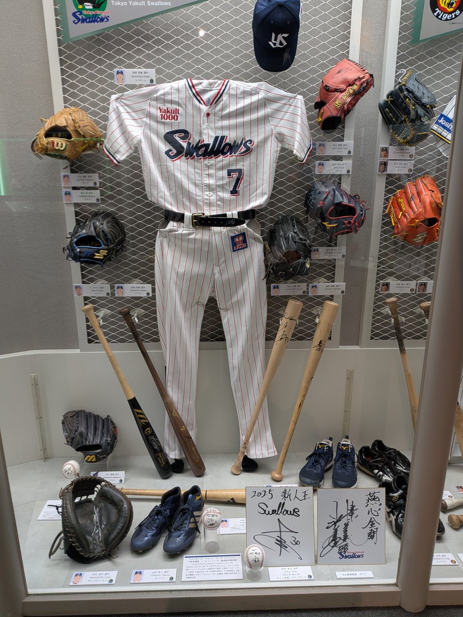 sw2173's tweet photo. 神宮最終戦を前に野球殿堂へ
企画展…明治神宮野球場100周年
スワローズの展示も多数👍
見応えあり😉 https://t.co/jObcX1VdJa