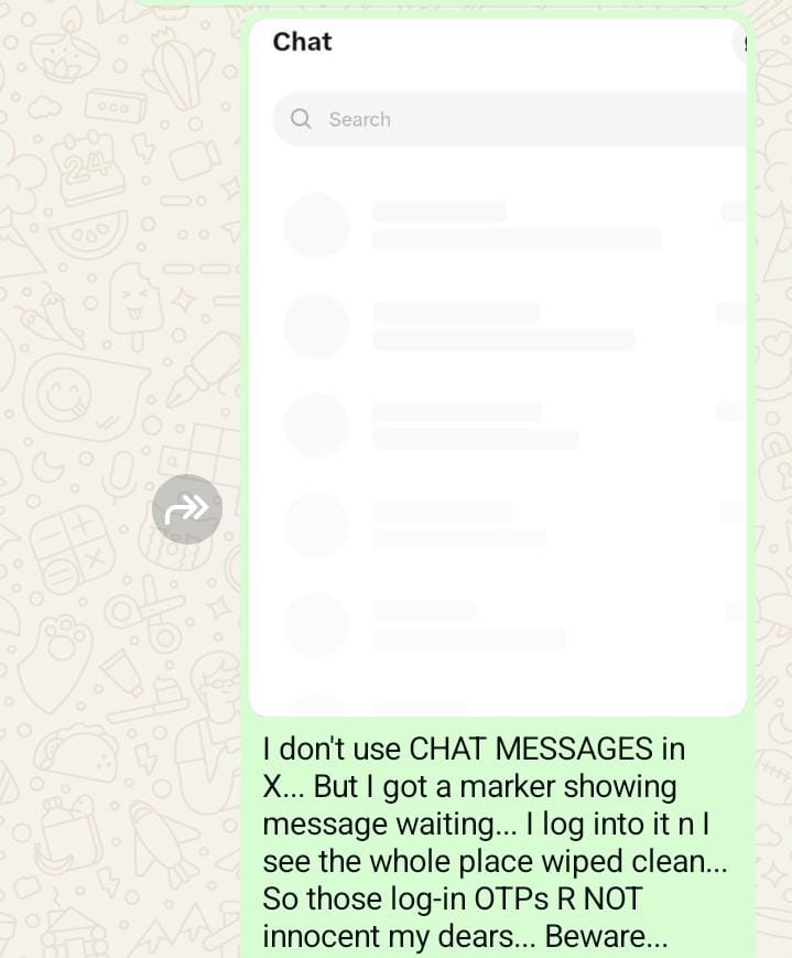 PariWriting's tweet photo. Yes I #posted these msgs on my #whatsapp #status yestday.. There were no more #OTP msgs.. BUT then who knows what their next ops became na? Remember, they have your #mobile/#email/#contact/#whereabouts/#personal info n I don't.. They have #AI, #lies, #deception +other tactics too https://t.co/pkJHKJDAPp