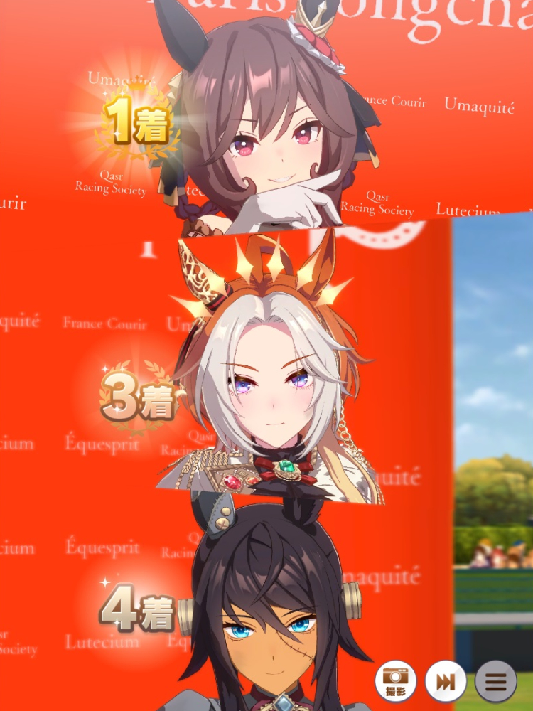 Detton4's tweet photo. このところバタバタして育成できてなかったんで
チャンミ凱旋門グレードリーグＢ決勝獲れたなら
上々の結果ですね🏆
#ウマ娘 #凱旋門賞 
#ジェンティルドンナ https://t.co/5000ur1XMs