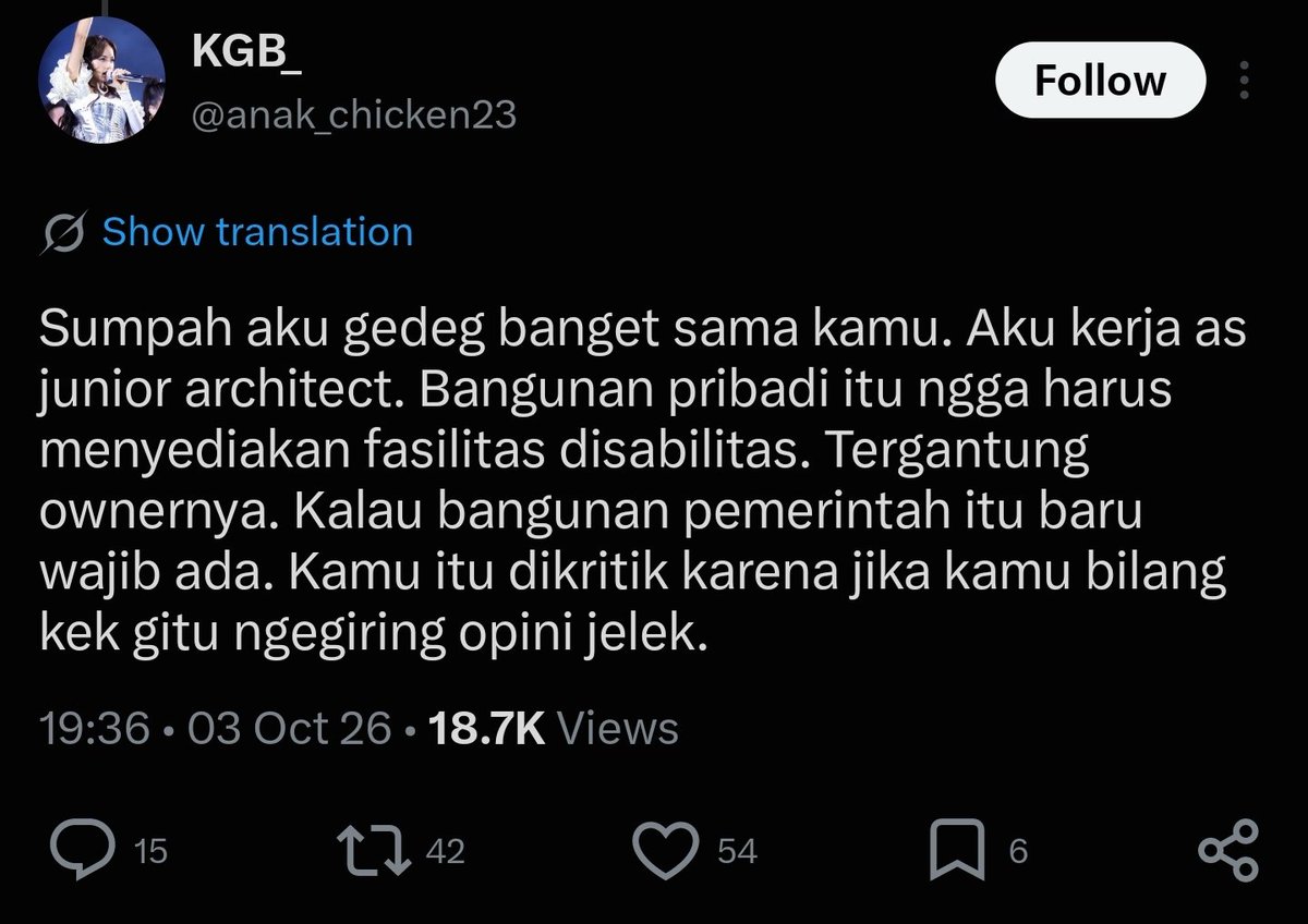 dikanchut's tweet photo. Ini kenapa malah arsitek yang ngambek ada temen disabilitas protes terkait ramp/fasilitas ramah disabilitas. 😅 https://t.co/sxi4hKBgc0