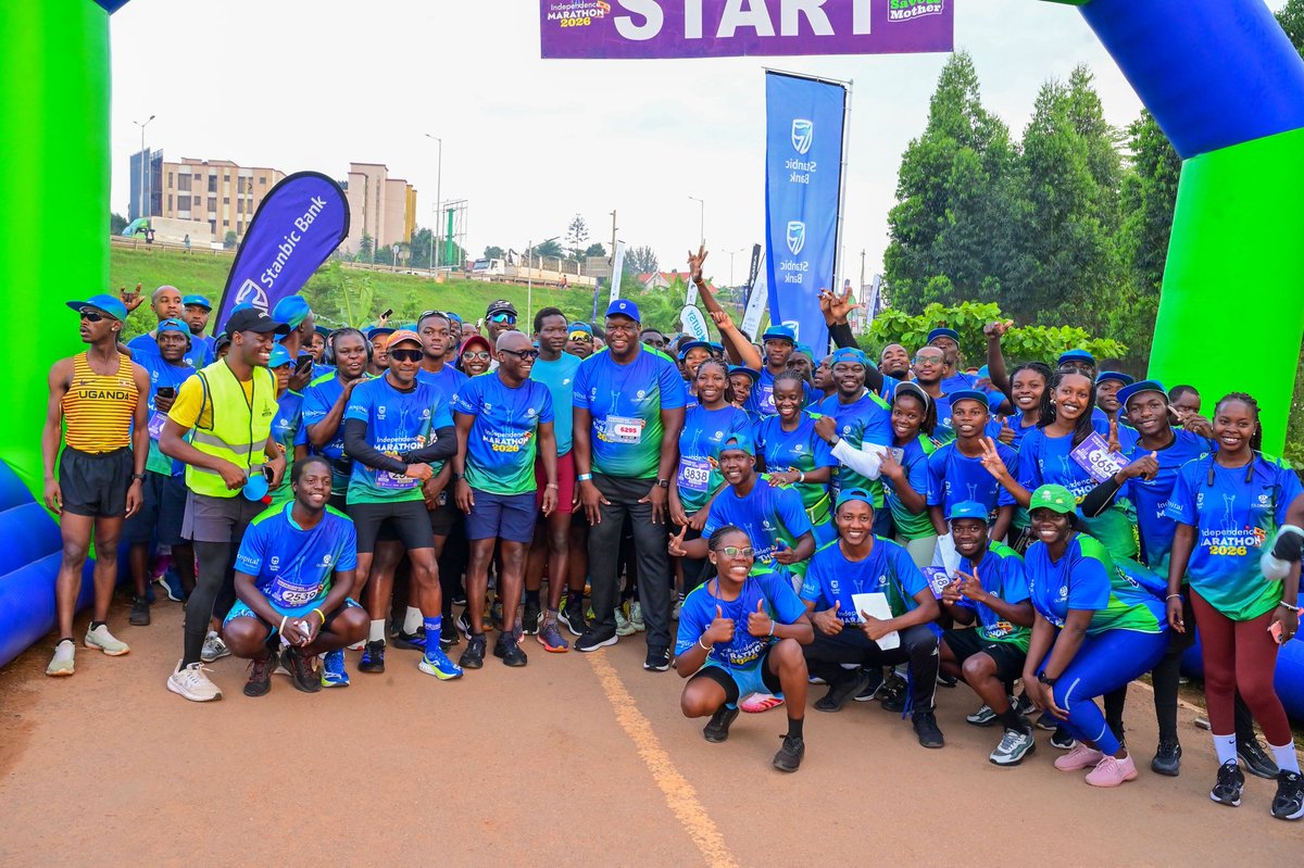 stanbicug's tweet photo. The energy at Metroplex Naalya today was absolutely unmatched. 

We showed up, laced up and conquered the 2026 Independence Marathon.

Today was about so much more than just breaking a sweat or securing a finisher’s medal. 
We ran with a unified, critical purpose:to #SaveAMother https://t.co/IPjhZPPCqi