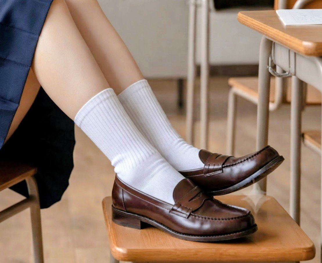 hinata_socks_ai's tweet photo. 今日の白ソックスコーデ🧦
​いかがでしょうか？✨

​#白ソックス #白靴下 #靴下フェチ #足元フェチ #脚フェチ　#AI生成　#AIコスプレ https://t.co/OWQRNuZnQl