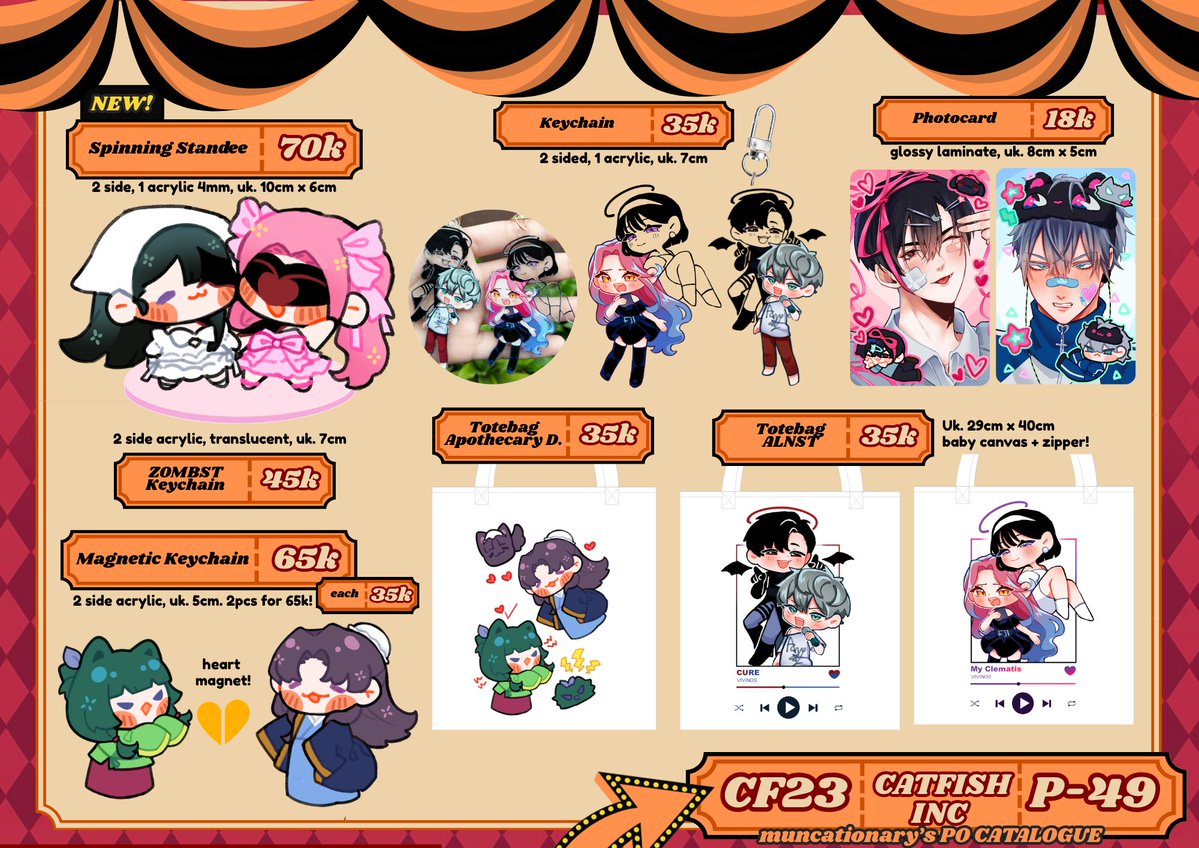 muncationary's tweet photo. [RT n ♥️ appreciated]
#CF23 #cf23catalog Preorder!

🗓️Close 9 Oct
🛒Mail + OTS 2 Days
🔗https://t.co/JhHkWBbgYL
+CUSTOM MERCH GIVEAWAY!

💖 Vocaloid, ORV, GSGW, Umamusume, ALNST, ZOMBST, Proseka, Frieren, Homicipher, Apothecary Diaries, Sacabambaspis, Hollow Knight, Silent Hill F https://t.co/bGIj1U4OlK