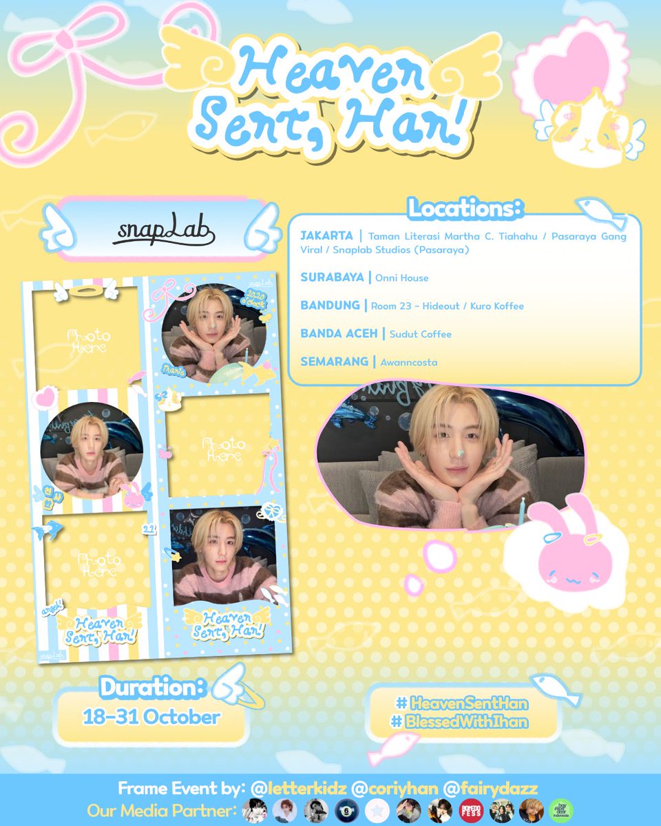 bonedofess's tweet photo. @letterkidz @coriyhan @fairydazz @selfietimeid — ♡ ໒꒱ ☁
𝗣𝗵𝗼𝘁𝗼𝗯𝗼𝗼𝘁𝗵 birthday event for 𝗟𝗲𝗲𝗵𝗮𝗻
by @letterkidz @coriyhan @fairydazz
໒꒱ Snaplab 18 - 31 Oct
check pic to see the locations!
♡ sent from heaven, stayed in hearts
#HeavenSentHan
#BlessedWithIhan https://t.co/qvLlT82rER
