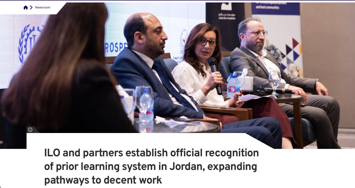 IloProspects's tweet photo. 1,000 Jordanians and Syrian refugees are at the heart of efforts that established Recognition of Prior Learning in Jordan—turning skills and experience into recognized qualifications and pathways to decent work with @DutchMfa. Read more: https://t.co/p1eoxBkfoR https://t.co/22IfDtgBNy