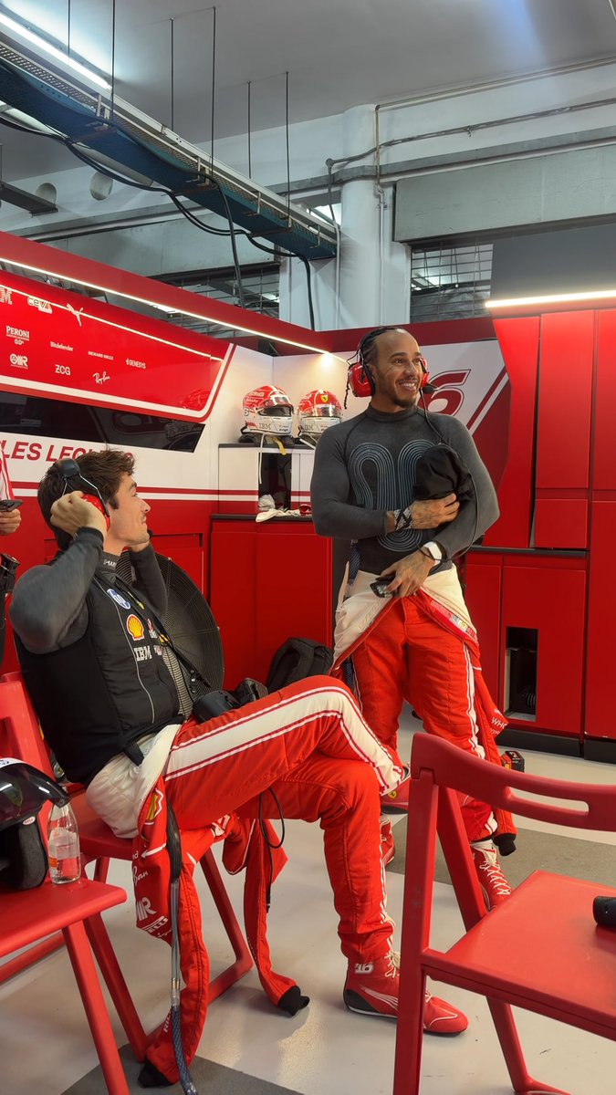 ScuderiaFerrari's tweet photo. Passing the time 👊 https://t.co/3DLQQEsTZF
