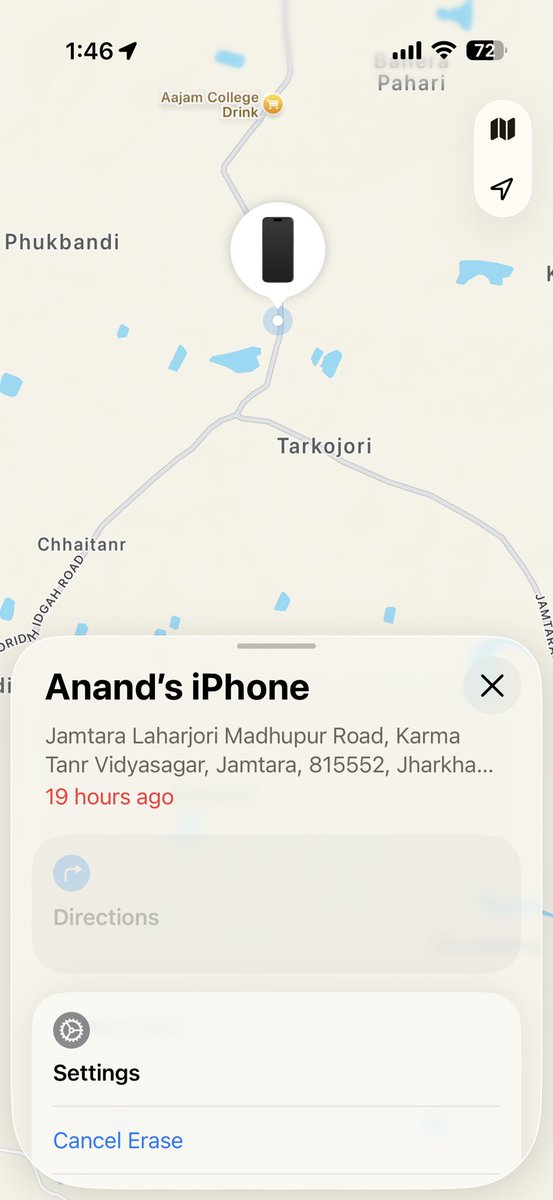 shethanand91's tweet photo. Lost my phone a few months back, and suddenly the location started showing in the one and only Jamtara. The Indian police is incapable of cracking the phone through IMEI, and it is useless filing a police complaint with them. https://t.co/qmgWHFK3Ll