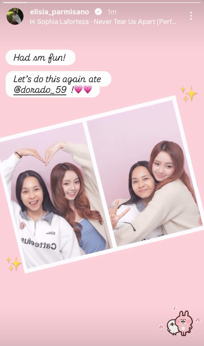 unisofbase's tweet photo. ELISIA and GWEN DORADO have finally met up in person in a newly shared photo via Instagram story. 

GWEN did talk about wanting to have a collab with ELISIA and planning to dm her but too shy to do so.
https://t.co/KpkTv7ilrT https://t.co/aKOlG1cNv2