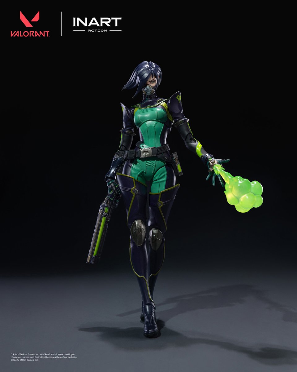 INART_Official's tweet photo. INART Action - VALORANT - Viper 1/12 Action Figure

Pre-order begins: October 7, 2026, 18:00 GMT+8
RSVP: https://t.co/qIjA4YvNFN

No room for escape.
Through poison, precision, and calculated control,
Viper turns the battlefield into her territory.

#INARTAction #VALORANT #Viper https://t.co/oMdfux3SD6