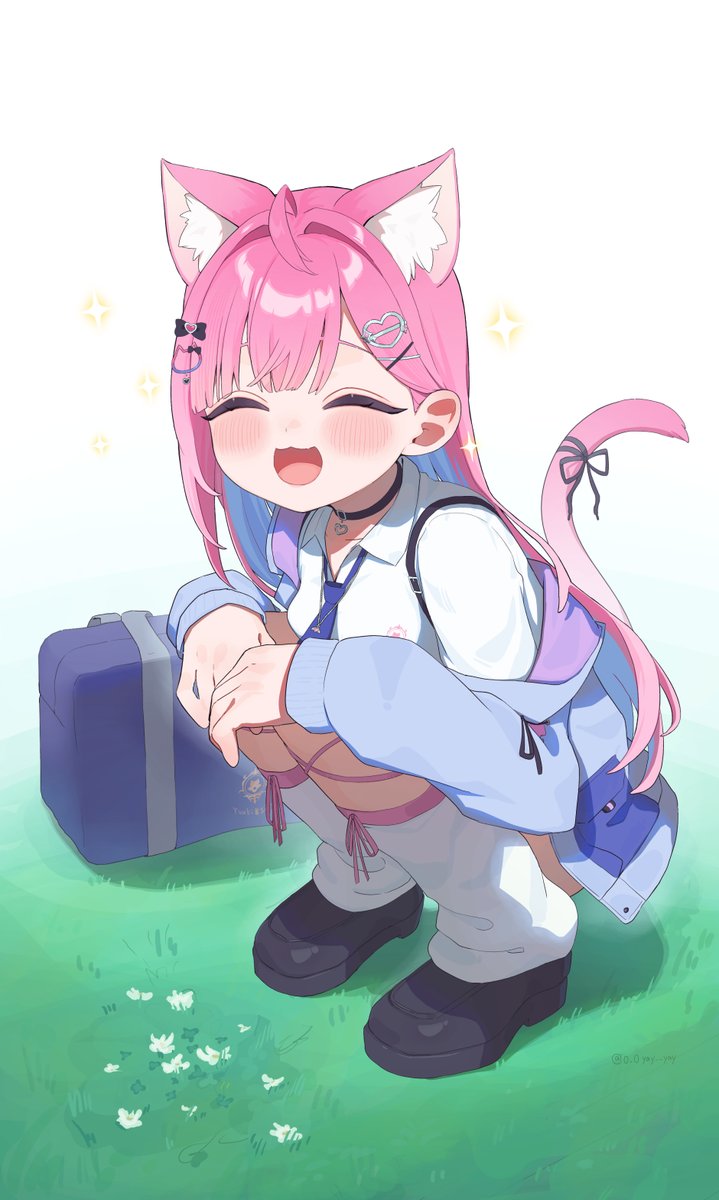 0_0yay__yay's tweet photo. 登校中の寄り道（この後遅刻）
#さくなあーと https://t.co/w9OcQNof4I