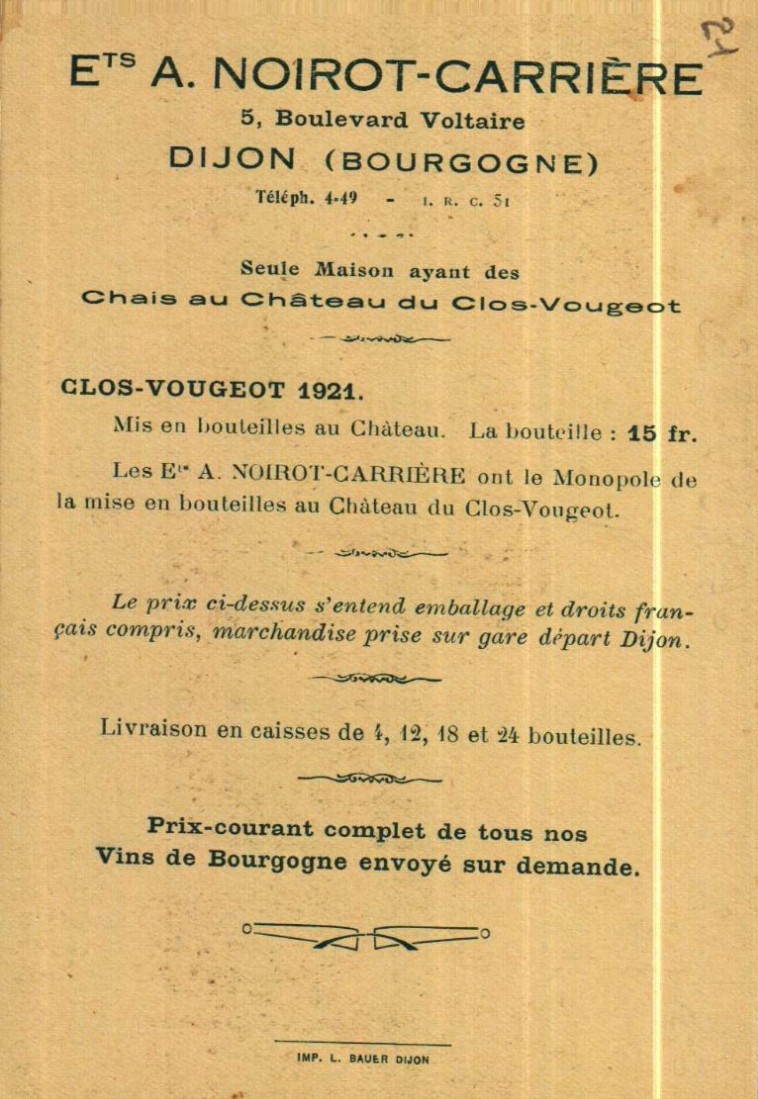 LPVien's tweet photo. Le vin de #Bourgogne et son histoire : le prix du Clos Vougeot 1921

https://t.co/nplyIsjqdl https://t.co/E48lkFGl91