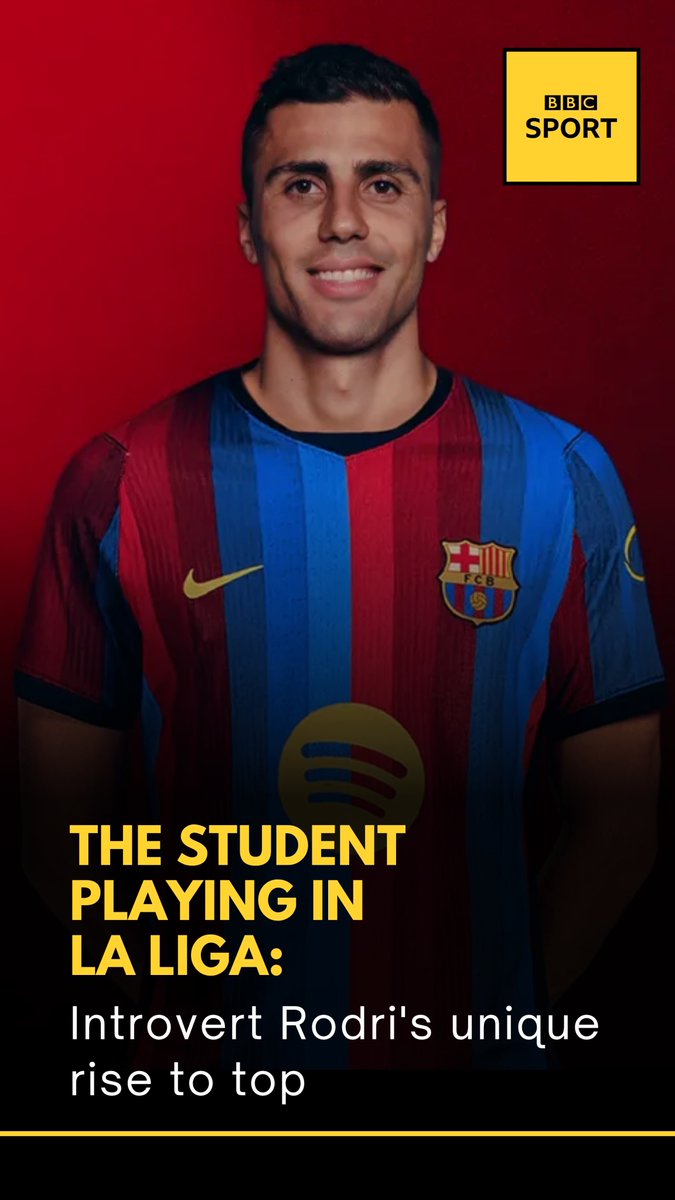 GuillemBalague's tweet photo. "The student playing in La Liga: Introvert Rodri's unique rise to top" - read my latest piece for @BBCSport ⤵️

https://t.co/VHFx8cf1DI https://t.co/AJ9nNLGZCk