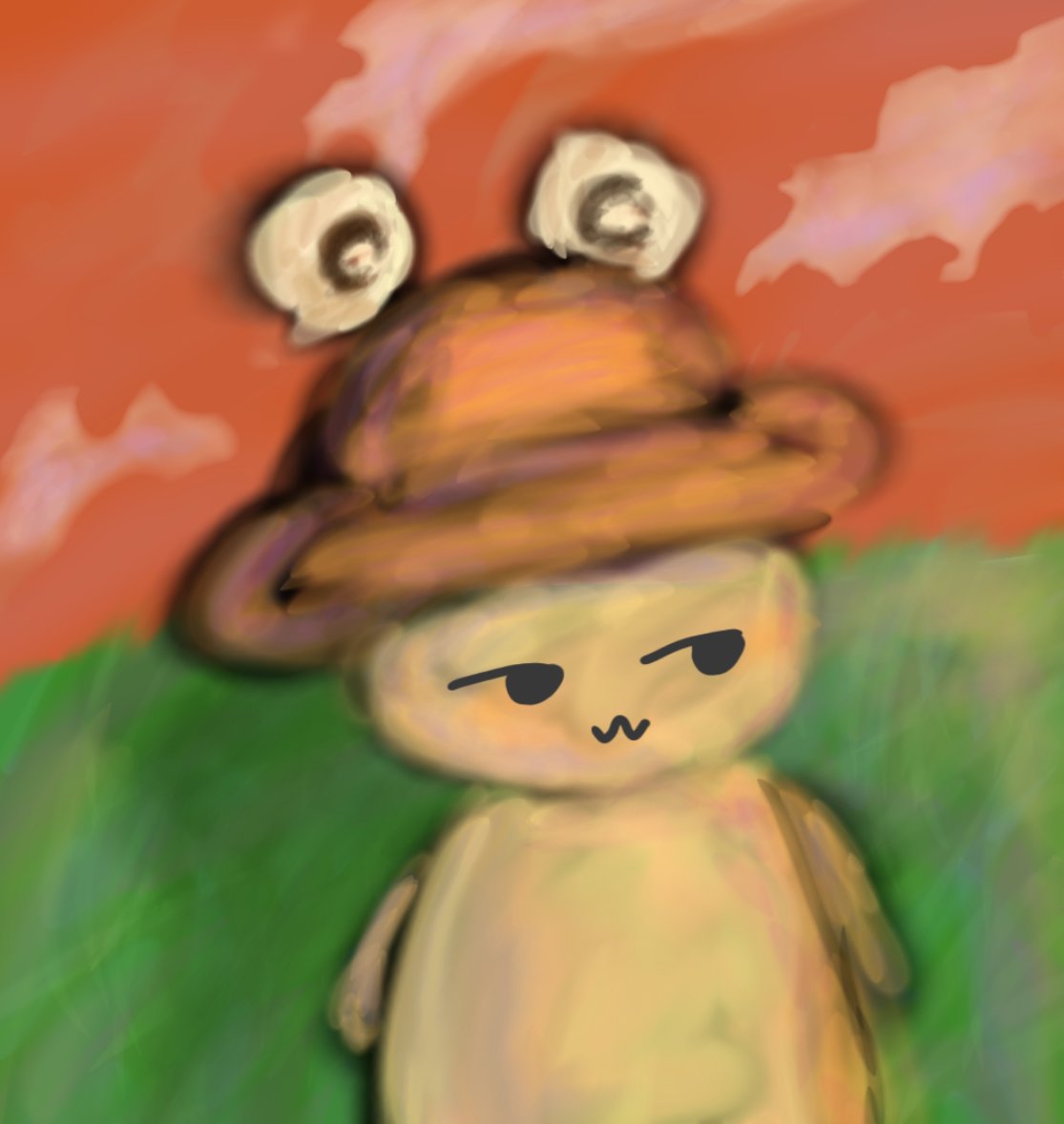 ki1romi's tweet photo. ＃絵ンどるぴん 
黄昏れてるどるぴん https://t.co/vY6J8bRwtM