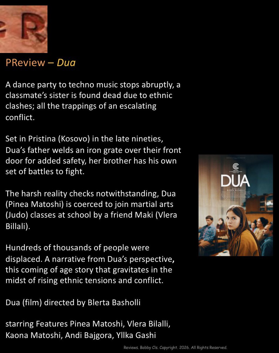 Rcoolmovies's tweet photo. Winning the Zurich Film Festival’s
Special Mention in the Feature Film Competition
Dua (film) directed by Blerta Basholli
@zurichfilmfest #ZFF2026
#ZurichFilms #ZurichFilmFestival
#BlertaBasholli https://t.co/WnigrjvCGI
