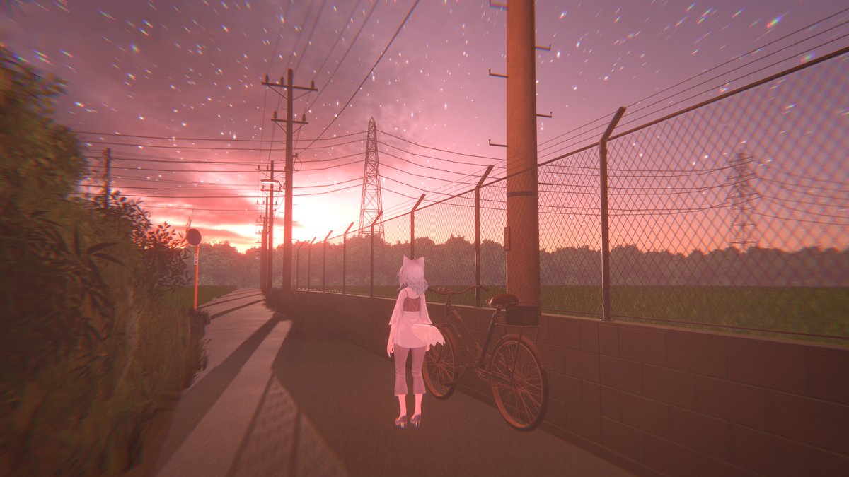 choco_kk_nono's tweet photo. ワールド：はるか夏へ - By かきぴー
https://t.co/YJnSF09D2y

ピンク色の夕日
星空綺麗でよいですね

最近の #VRChat https://t.co/eXtrHRCVug