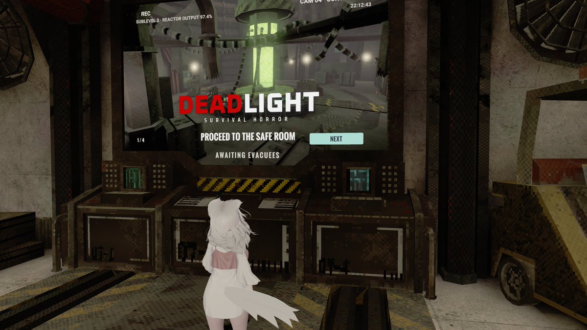 choco_kk_nono's tweet photo. ワールド：DEADLIGHT - By Bombae
https://t.co/L7FYNLZAOC

地下の発電所で化け物から逃げながらリフトを充電して脱出するゲームワールド
ホラー演出控えめで面白くてよいですね

クリアすると経験値貰えて能力が強化できました

最近の #VRChat https://t.co/bL5CJTwAV3