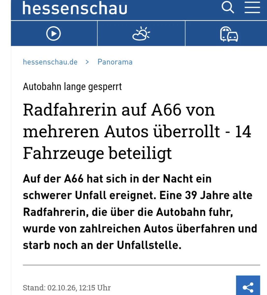 Faktencheck2030's tweet photo. Freie (rücksichtslose) Fahrt für freie Bürger! 

#Autobahn #Tempolimit https://t.co/JDMGxbwse0