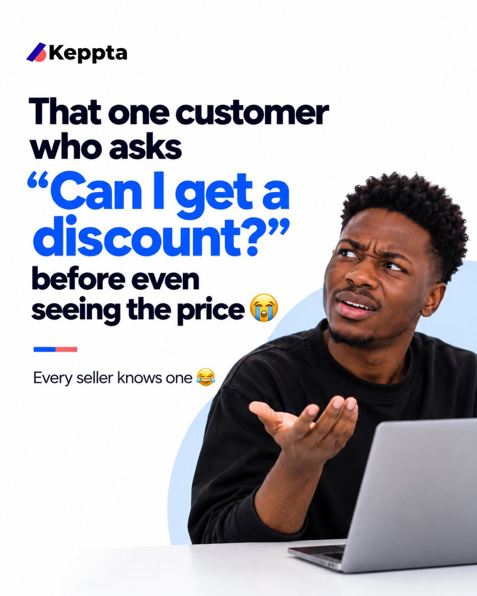 usekeppta's tweet photo. You haven’t even seen the price yet 😭😂 Every seller has met this customer at least once. If you sell online, you already know the struggle. Tag a seller who can relate 👀

#usekeppta #onlinesellers #creators #sellonline #smallbusinessmemes https://t.co/kPvJz86Rz4