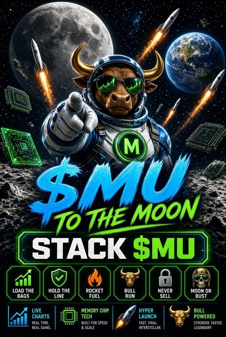 MUtothemoonSOL's tweet photo. Gm! Most people will only respect $MU after the move already happened.

Micron + AI memory demand is a real backdrop.

This meme sits right on top of it.

CA: FX2vDFER2RQgntmN62GGPP2brBXeJ3vwAEDLwYwqpump

Site: https://t.co/VzpOPLKRLT’t wait. https://t.co/NxKmJ7QvBP