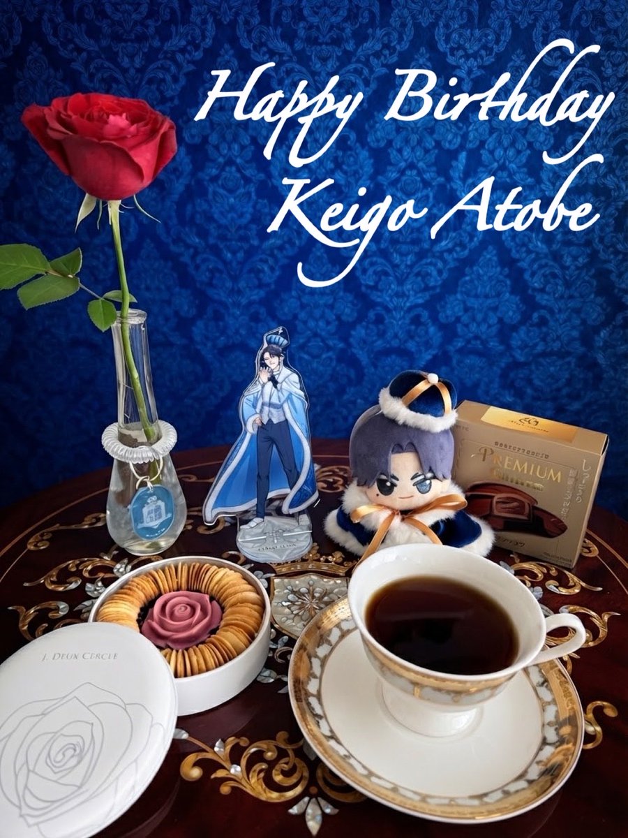 ice_rose_king's tweet photo. ⊹˚₊ ꔛ ★ ꔛ ₊˚⊹Happy Birthday⊹˚₊ ꔛ ★ ꔛ ₊˚⊹

ロッテを添えて、ささやかなお祝い🌹✨

#跡部景吾生誕祭2026
#跡部景吾誕生祭2026
#今年のBIRTHDAYはなるほどSUNDAYじゃねーの https://t.co/XQLWzT6wWK