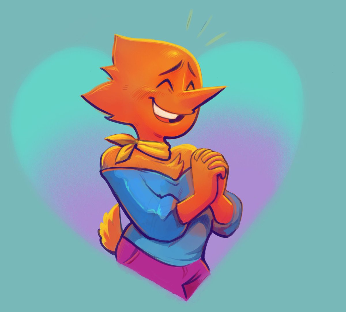 OwlGams's tweet photo. I forgot to post this colourful Tango from a few weeks ago when I got my new huion tablet for work 🧡 https://t.co/P97Pu69QFS