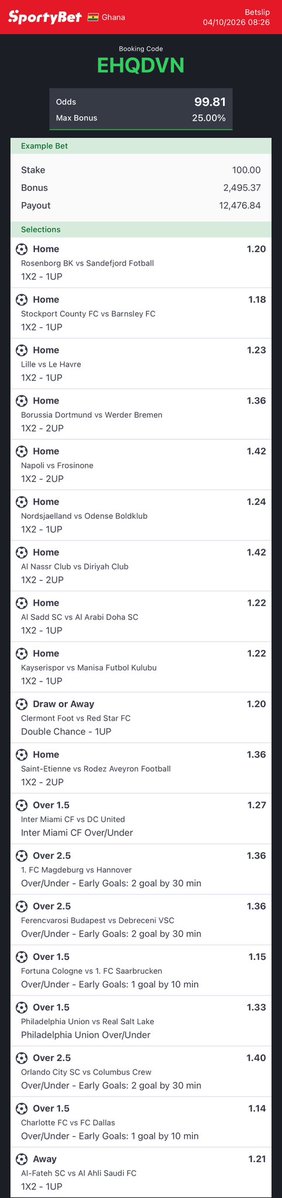 Abassnc's tweet photo. 100 odds 

EHQDVN https://t.co/eXJIJxbZgp