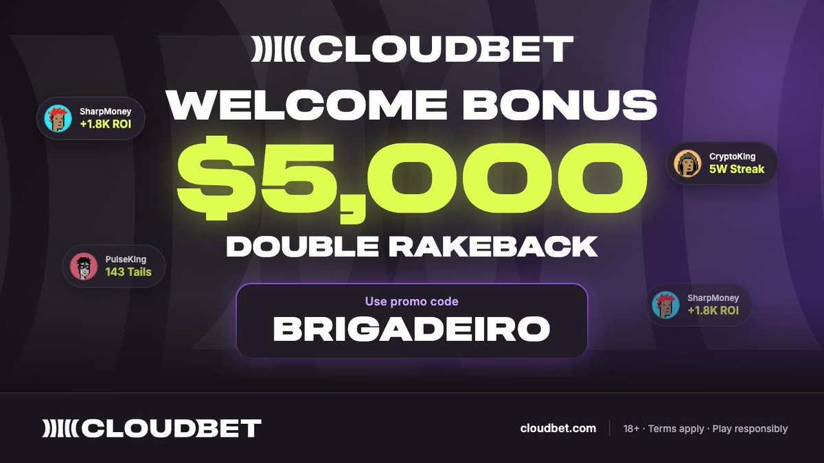 Scottbrian81840's tweet photo. @benetti_yuri @predictdotfun Não acabou por aqui! A Cloudbet continua aceitando novos cadastros, e você pode conferir a oferta de recompensa dupla com BRIGADEIRO. https://t.co/6Sx4FUDMp9