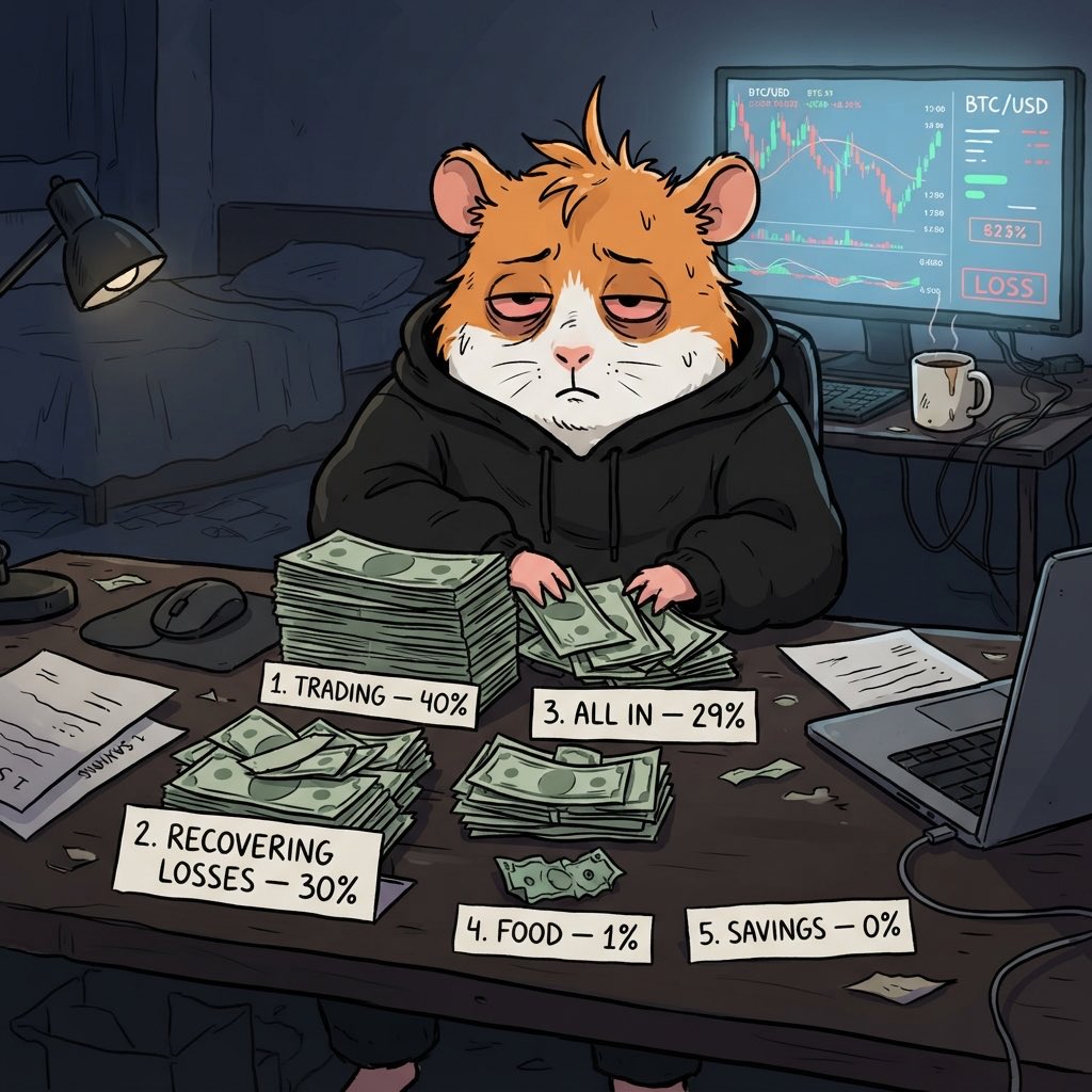 BrokeHammy's tweet photo. Finally got paid. Time to make some bad decisions. 🐹

#Meme #CryptoMeme #Trading https://t.co/3LET9jQllt