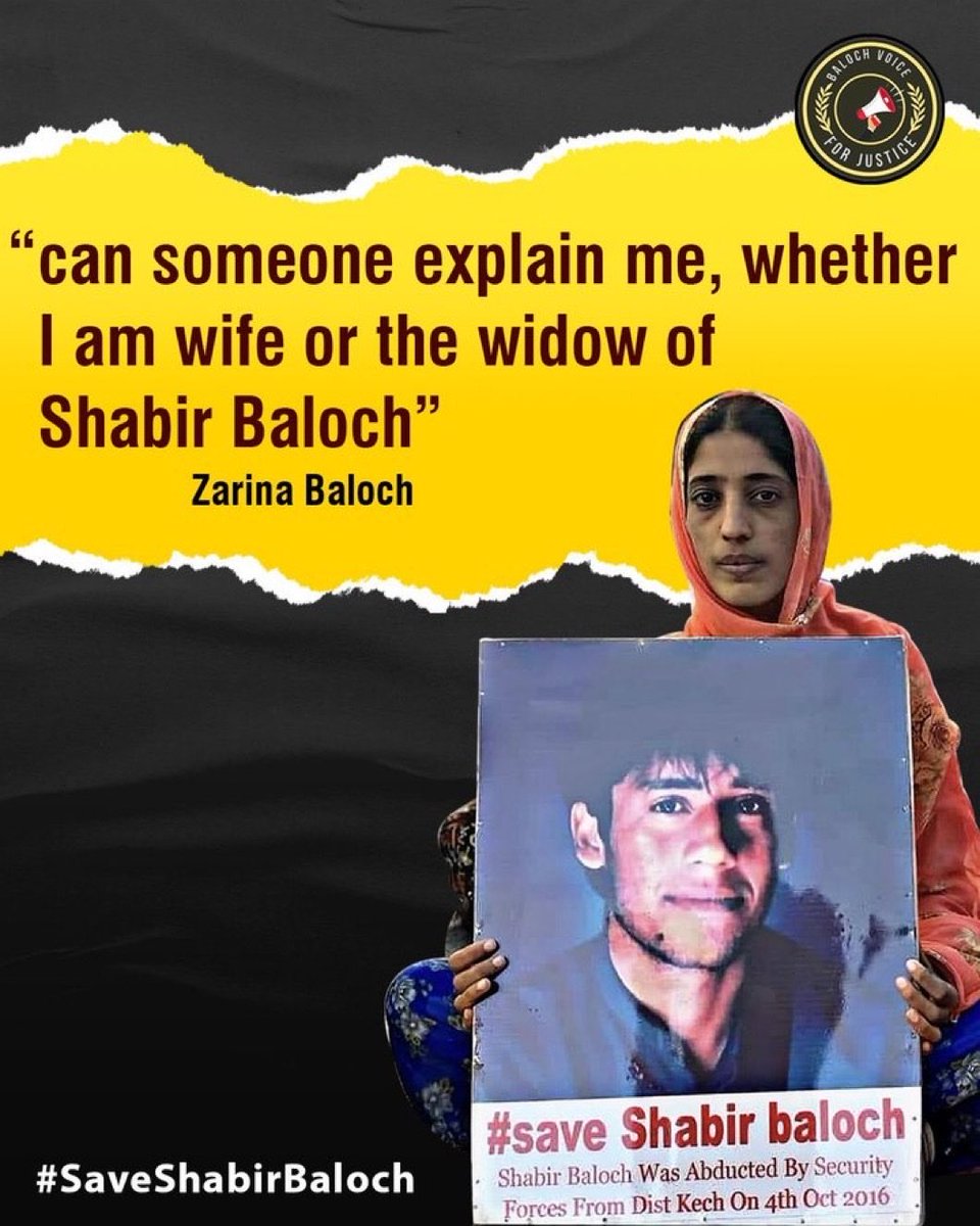 BaluchSara96's tweet photo. Shabir Baloch was abducted by Pakistani forces on 4th October 2016 and is still missing. Please raise your voice for the safe recovery of Shabir Baloch.
#SaveShabirBaloch https://t.co/SmNKOzHTFo