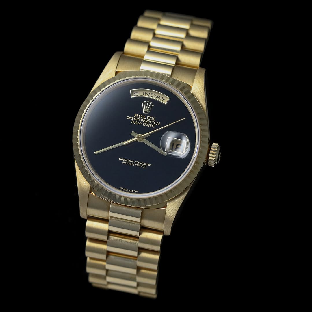 ManZonex's tweet photo. Rolex – Day-Date "President" Yellow Gold (Onyx / Dark Navy Dial) https://t.co/UcN1eGLdh0
