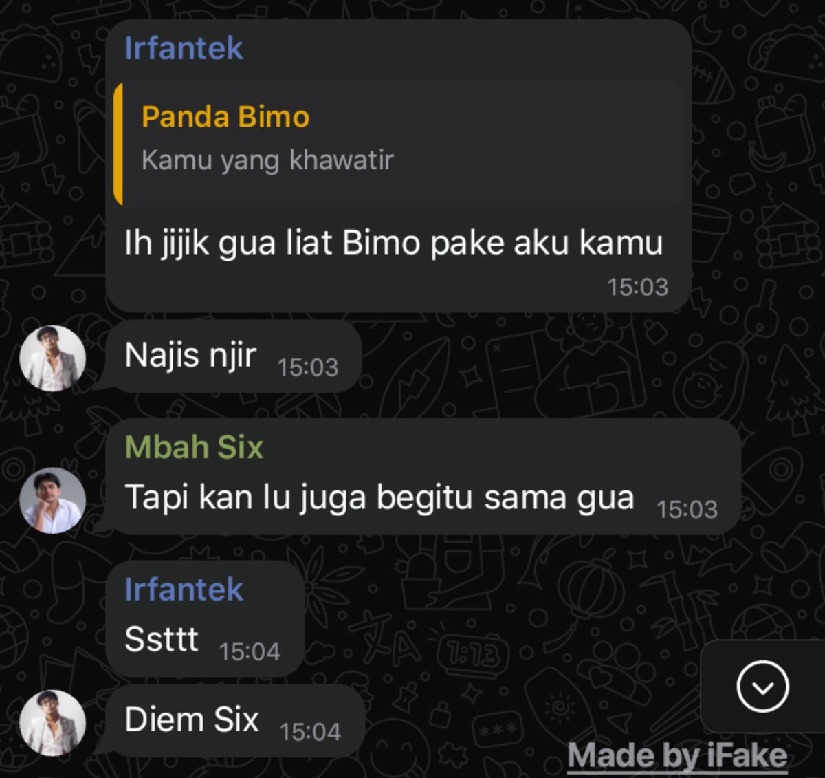 helulu_17's tweet photo. Isi grup pas Anggoro udah pulang 

tags : #bimdim #jefro #sixfan https://t.co/8HJdVVlAlv