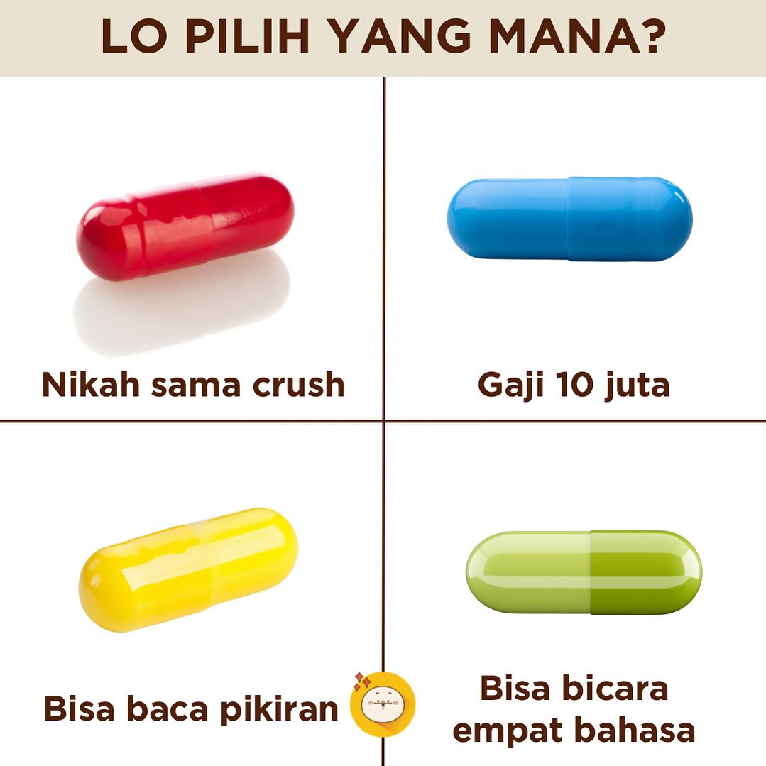piscesgirle's tweet photo. cuma boleh pilih 2 pil, kamu pilih yang mana aja? https://t.co/riw4BzmRN3