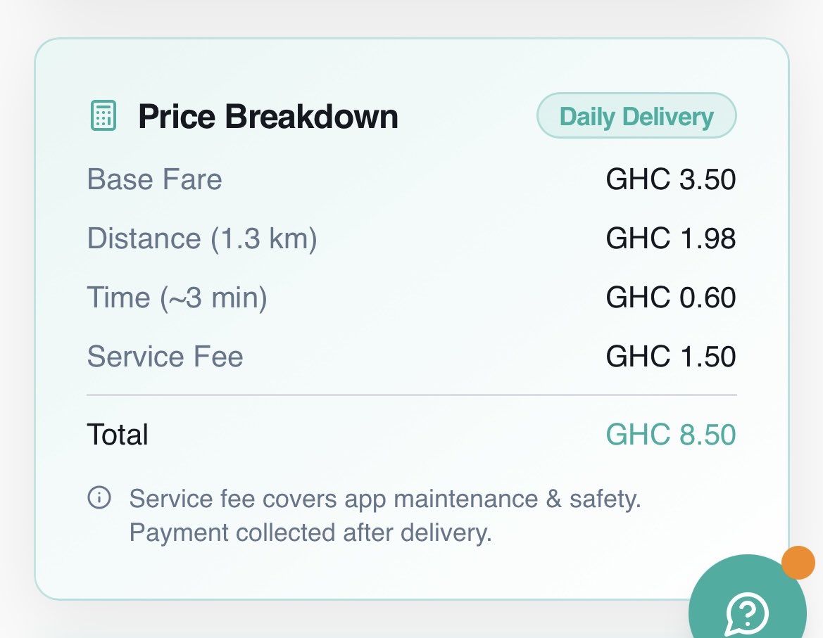 EnzoraGroup's tweet photo. 4. See price breakdown and know what you’re paying for. Service/platform fees at GHC1.5 https://t.co/twFYNnh9To