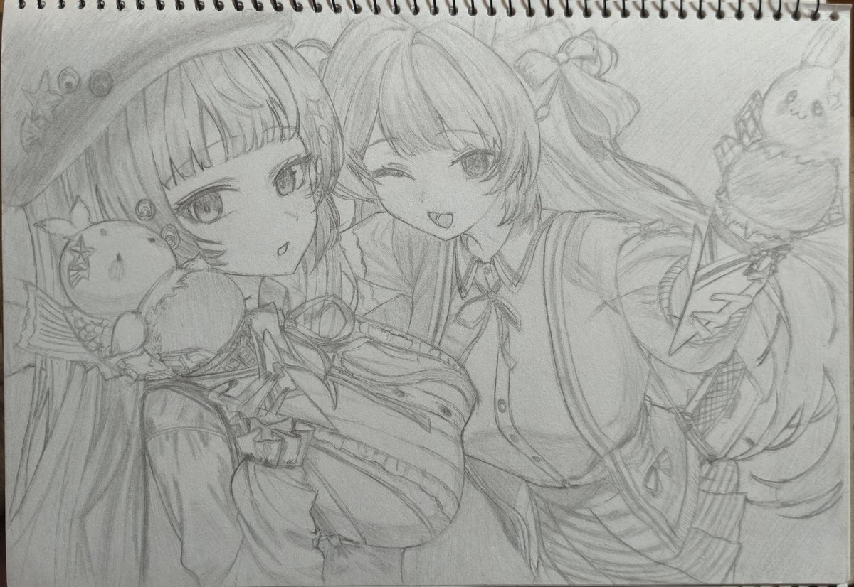 aterW5's tweet photo. 雖然實習很忙但還是畫完了咪璃跟阿莓(⁠ ⁠╹⁠▽⁠╹⁠ ⁠) 
#IchiiArt
#MiriArt https://t.co/bdr4dEJVQ9