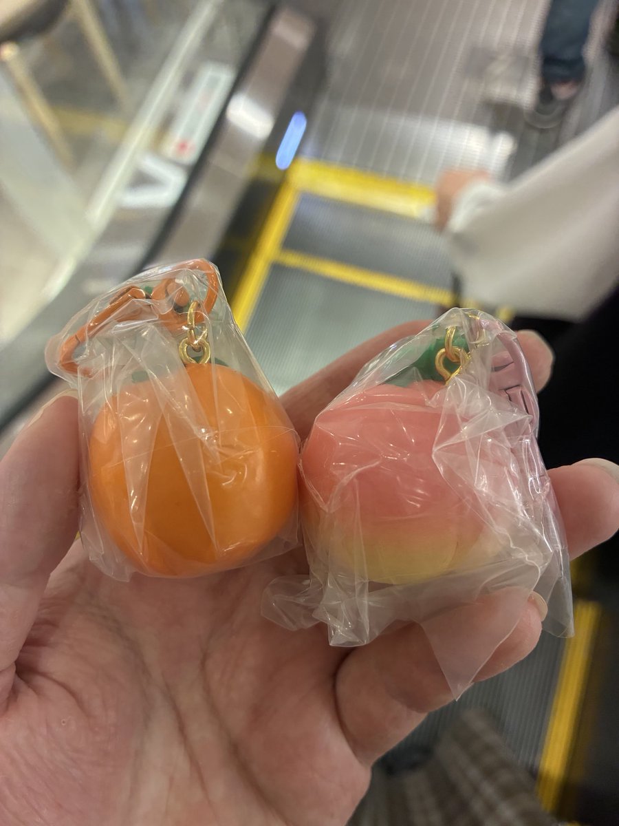 niconico2050's tweet photo. 【交換】あつまれどうぶつの森 フルーツキーホルダーコレクション あつ森 ガチャ

【譲】もも、オレンジ
【求】ベル袋、ハチの巣
梅田駅周辺にて手渡し希望です。 https://t.co/AWr7xl3IfV