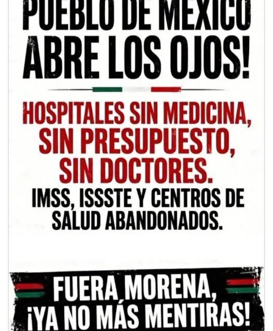 javiergalindo42's tweet photo. El cinismo de @lopezobrador_ y de @Claudiashein no tienen empacho en mentir, mentir, mentir y repetir mil veces que México bajo su gobierno tiene el mejor servicio público de salud del mundo.

De ese tamaño es la burla!!! https://t.co/TMbkRPeLpq